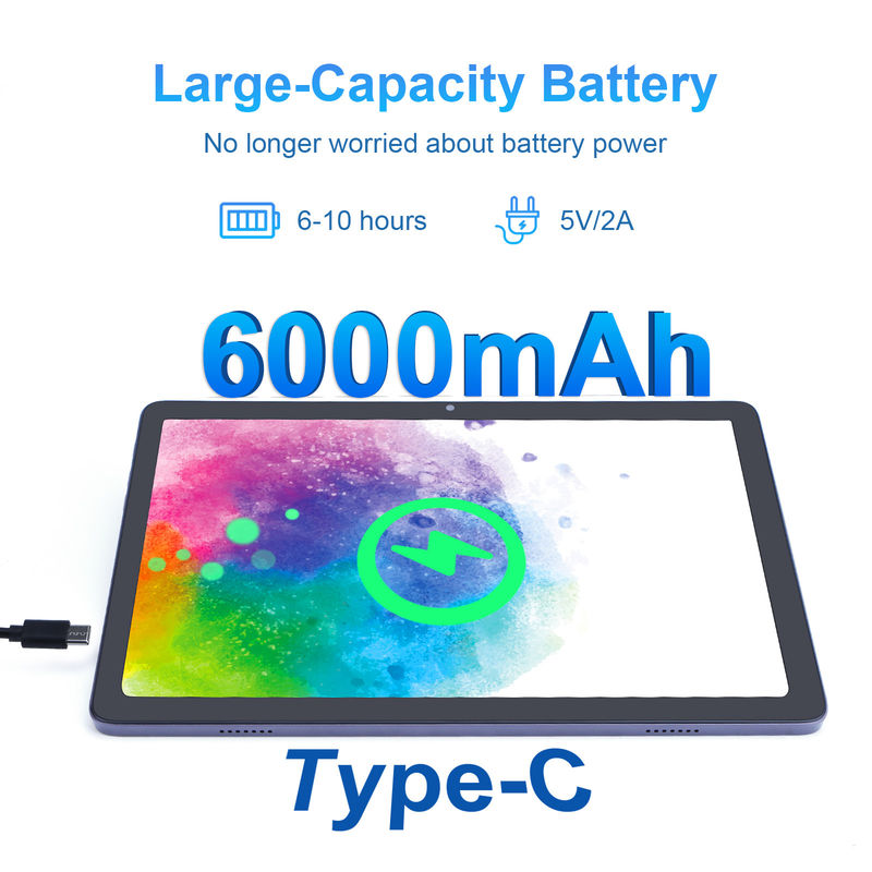 सी आइडिया डुअल कैमरा के साथ एंड्रॉयड टैबलेट 6000mAh गूगल प्रमाणित 10.1 इंच टैबलेट P1200