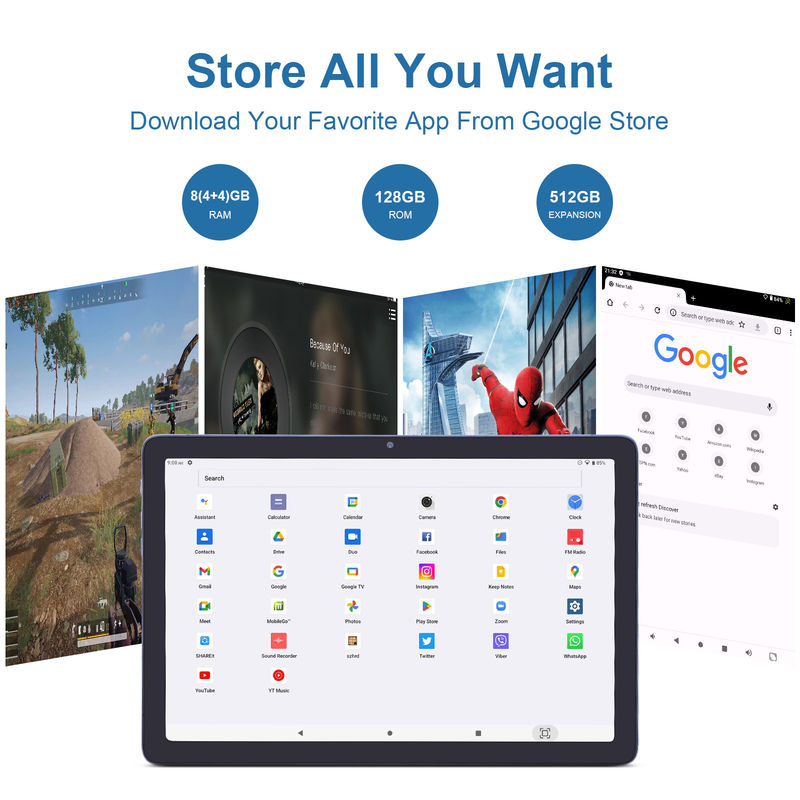 सी आइडिया 10.1 इंच एंड्रॉयड 12 टैबलेट 8GB रैम 128GB रोम मॉडल CM1200