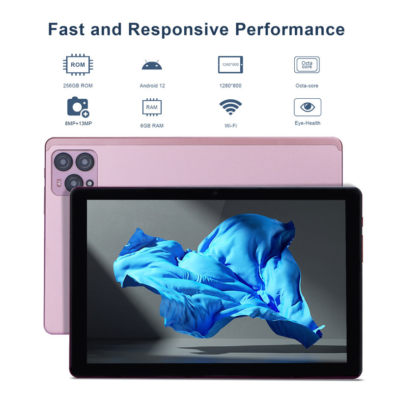 सी आइडिया 10 इंच एंड्रॉयड 12 टैबलेट 8GB रैम 256GB रोम मॉडल CM8000PLUS गुलाबी