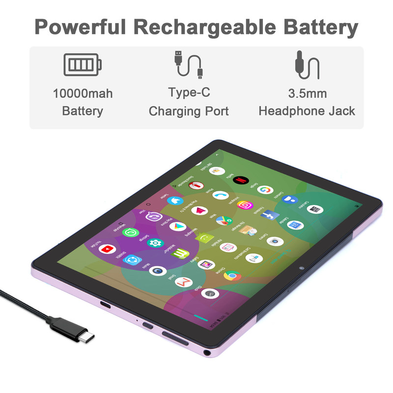 सी आइडिया 9.7 इंच एंड्रॉयड 12 टैबलेट 8GB रैम 512GB रोम मॉडल CM7800 गुलाबी