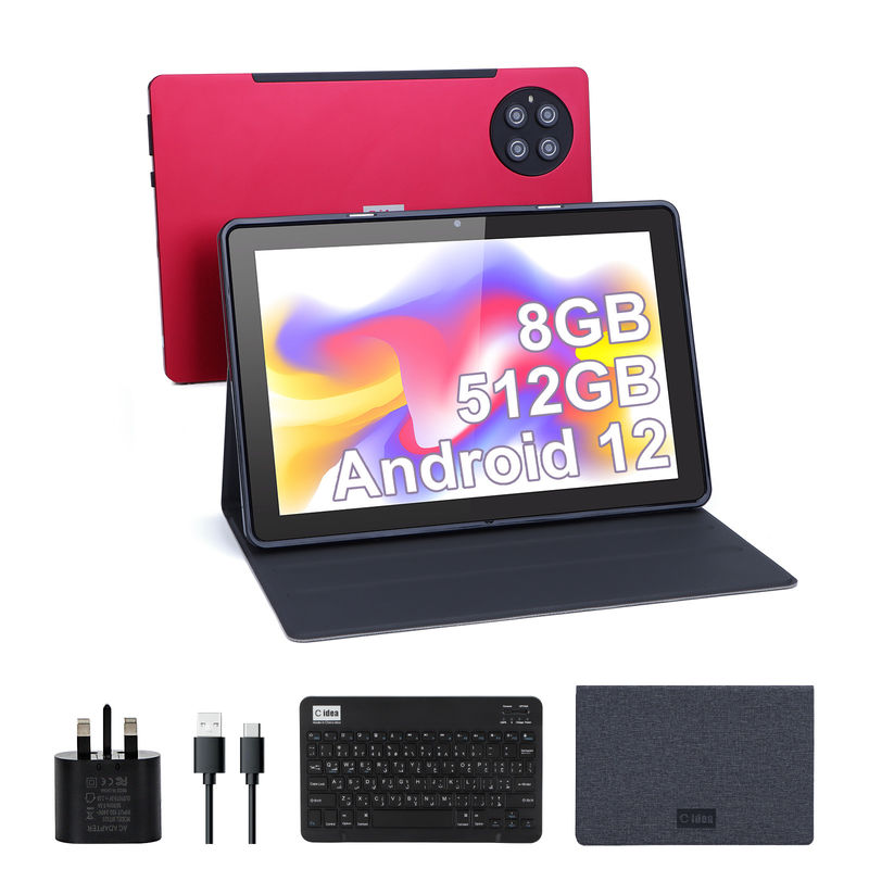 सी आइडिया 9.7 इंच एंड्रॉयड 12 टैबलेट 8GB रैम 512GB रोम मॉडल CM7800 लाल