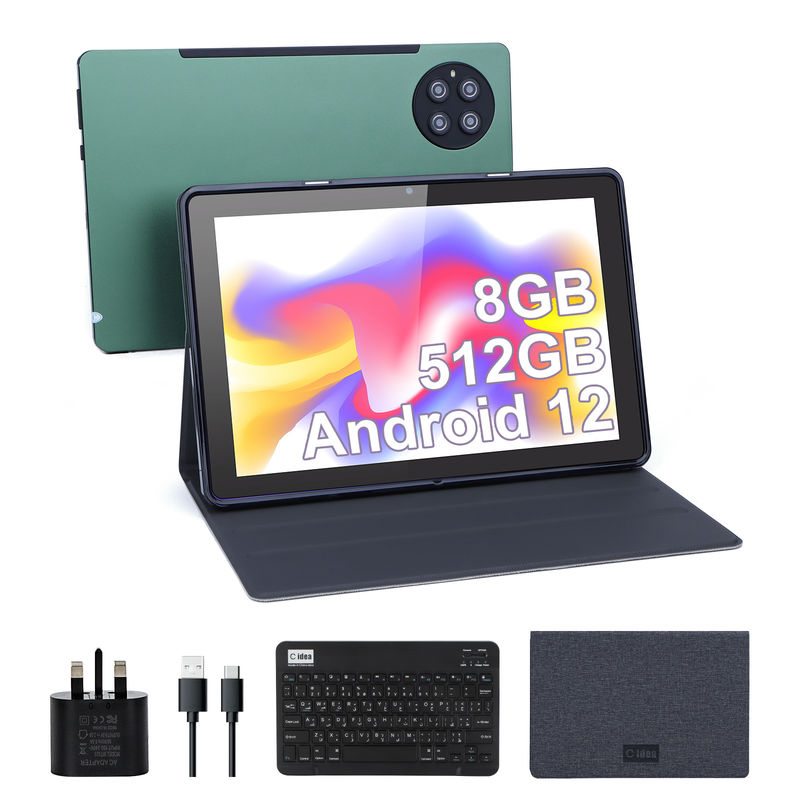 सी आइडिया 9.7 इंच एंड्रॉयड 12 टैबलेट 8GB रैम 512GB रोम मॉडल CM7800 ग्रीन