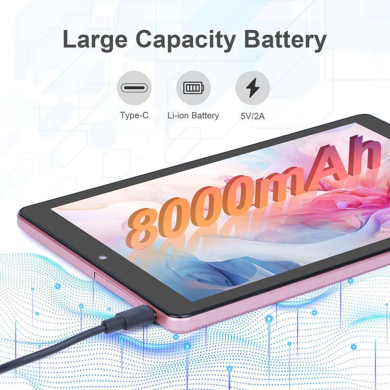 C विचार 9 इंच टैबलेट पीसी वाईफाई 2.4G/5G 800x1280 IPS स्क्रीन एंड्रॉयड टैबलेट फोन कॉल समर्थन दोहरी कैमरा के साथ ((गुलाबी)