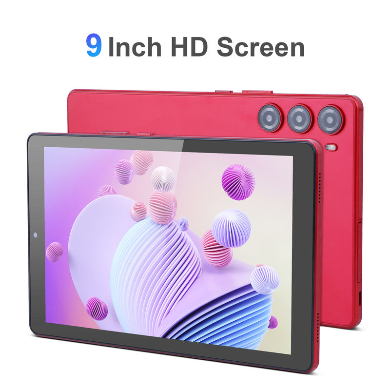 सी आइडिया 9 इंच टैबलेट पीसी वाईफ़ाई 2.4G/5G 800x1280 IPS स्क्रीन एंड्रॉयड टैबलेट फोन कॉल समर्थन दोहरी कैमरा के साथ ((लाल)
