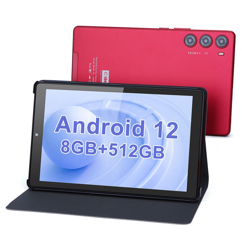 सी आइडिया 9 इंच टैबलेट पीसी वाईफ़ाई 2.4G/5G 800x1280 IPS स्क्रीन एंड्रॉयड टैबलेट फोन कॉल समर्थन दोहरी कैमरा के साथ ((लाल)