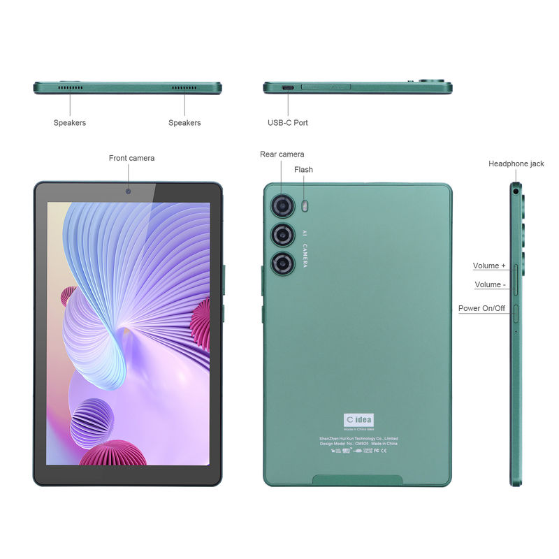 सी आइडिया 9 इंच का टैबलेट पीसी वाईफाई 2.4G/5G 800x1280 IPS स्क्रीन एंड्रॉयड टैबलेट फोन कॉल सपोर्ट डुअल कैमरा के साथ