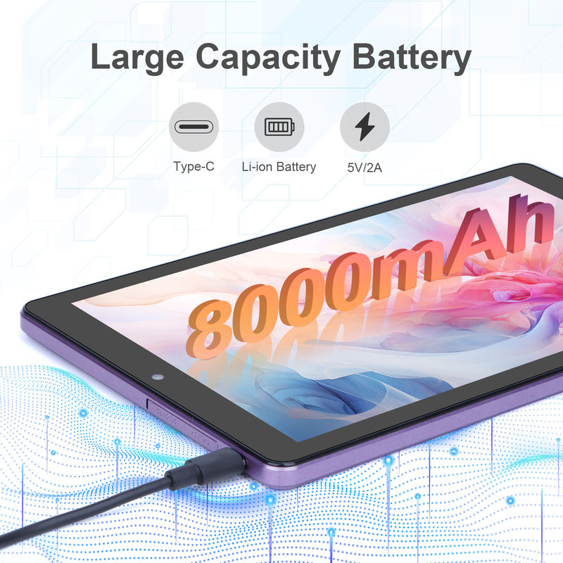सी आइडिया 9 इंच टैबलेट पीसी वाईफाई 2.4G/5G 800x1280 IPS स्क्रीन एंड्रॉयड टैबलेट फोन कॉल समर्थन दोहरी कैमरा के साथ ((बैंगनी)