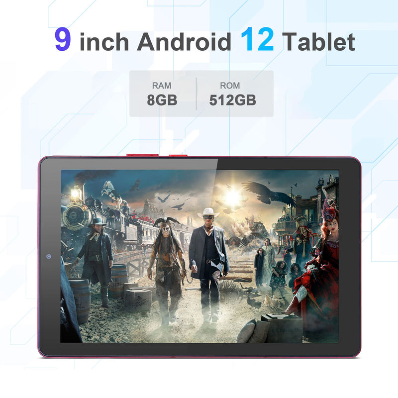 सी आइडिया 9 इंच टैबलेट पीसी वाईफ़ाई 2.4G/5G 800x1280 IPS स्क्रीन एंड्रॉयड टैबलेट फोन कॉल समर्थन दोहरी कैमरा के साथ ((लाल)