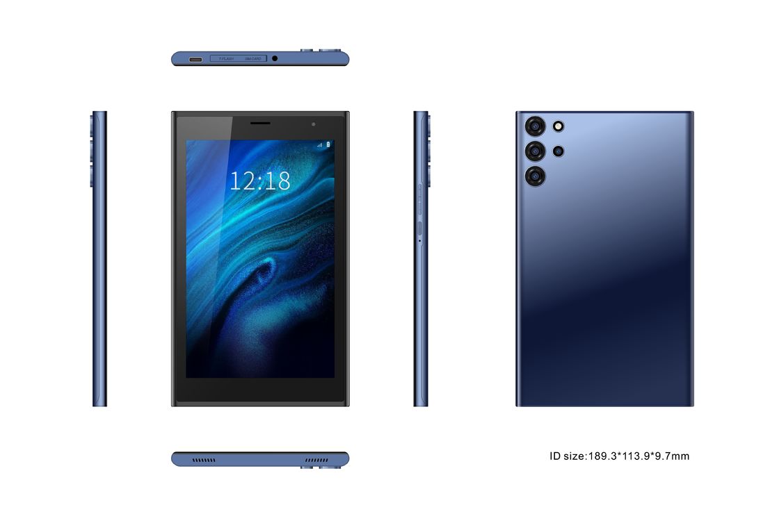 सी आइडिया स्मार्ट टैबलेट पीसी 7 केस के साथ 6GB+128GB विस्तार योग्य 512GB स्टोरेज डुअल 5MP+8MP कैमरा CM522 (नीला)