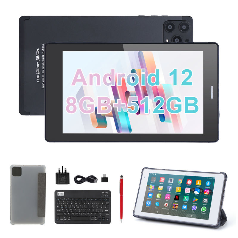 सी आइडिया 7 इंच एंड्रॉयड स्मार्ट टैबलेट 8+512GB क्वाड कोर वाईफाई टैबलेट एचडी टच स्क्रीन CM513(ब्लैक)
