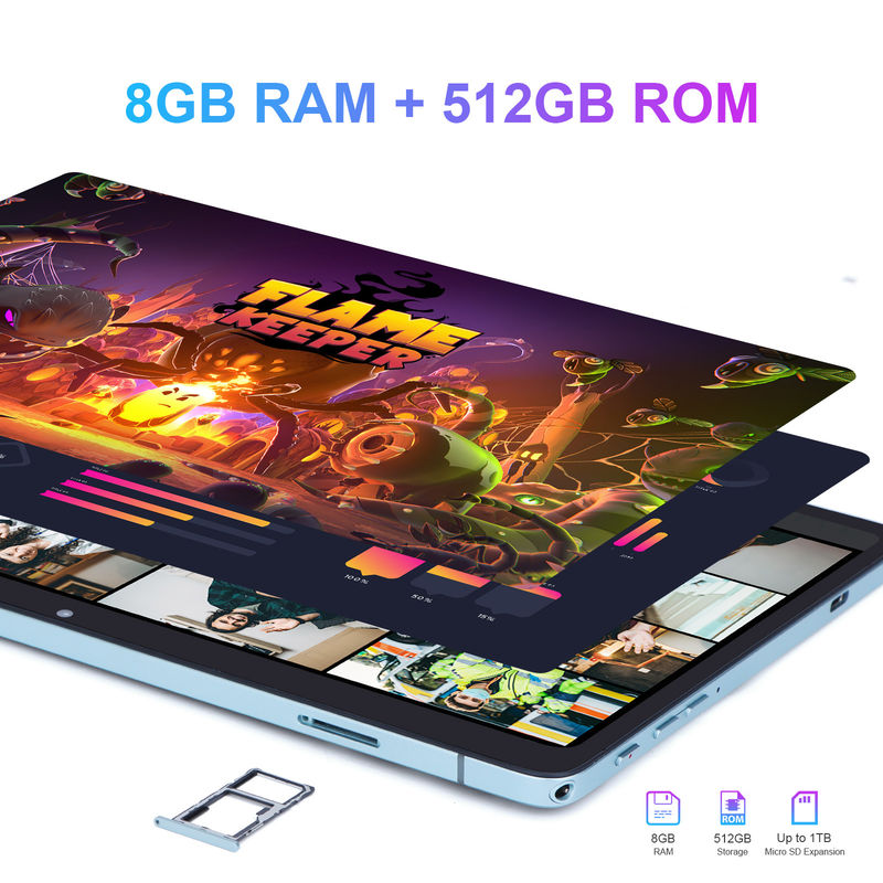 सी आइडिया 10.1 इंच टच स्क्रीन टैबलेट 8GB 512GB ROM और शिक्षा सीखने के लिए सिम समर्थन के साथ
