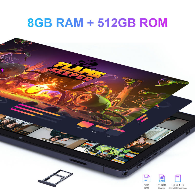 सी आइडिया एंड्रॉयड टैबलेट 10.1 इंच डुअल कैमरा 8GB रैम 512GB वाईफाई 5G टैबलेट के साथ कीबोर्ड माउस स्कूल के लिए सिम समर्थन