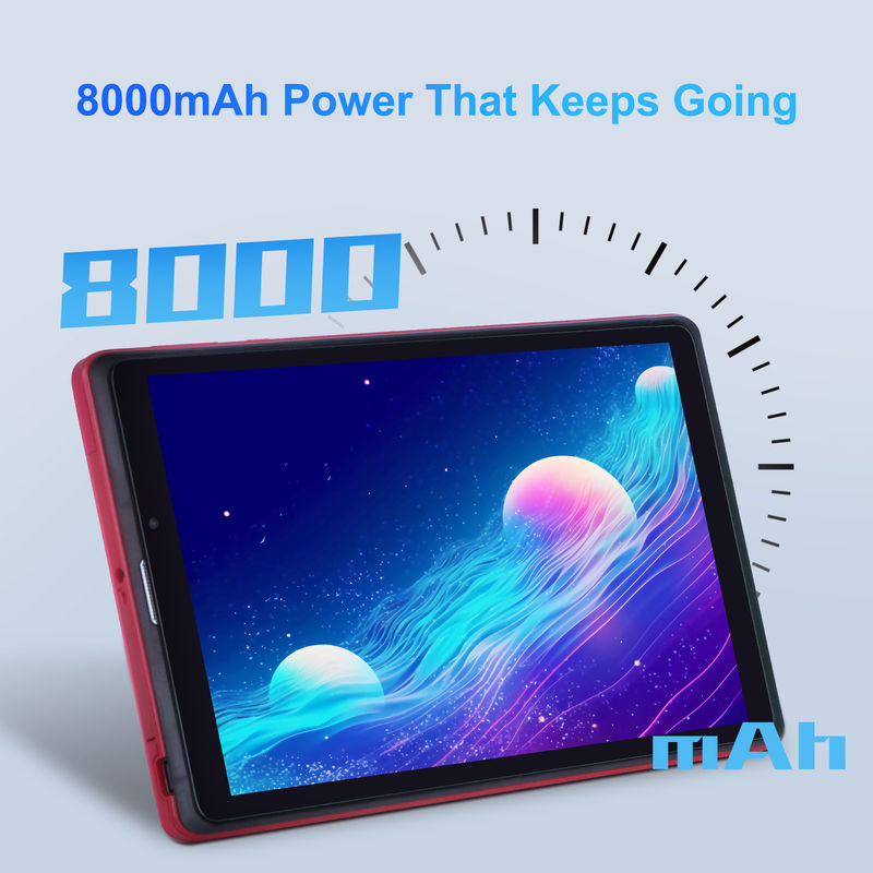 सी आइडिया 8 इंच एंड्रॉयड 12 टैबलेट 8 जीबी रैम 512 जीबी रोम 8000mAh बैटरी 5+8MP छात्र के लिए कैमरा सिम समर्थन के साथ CM818-लाल