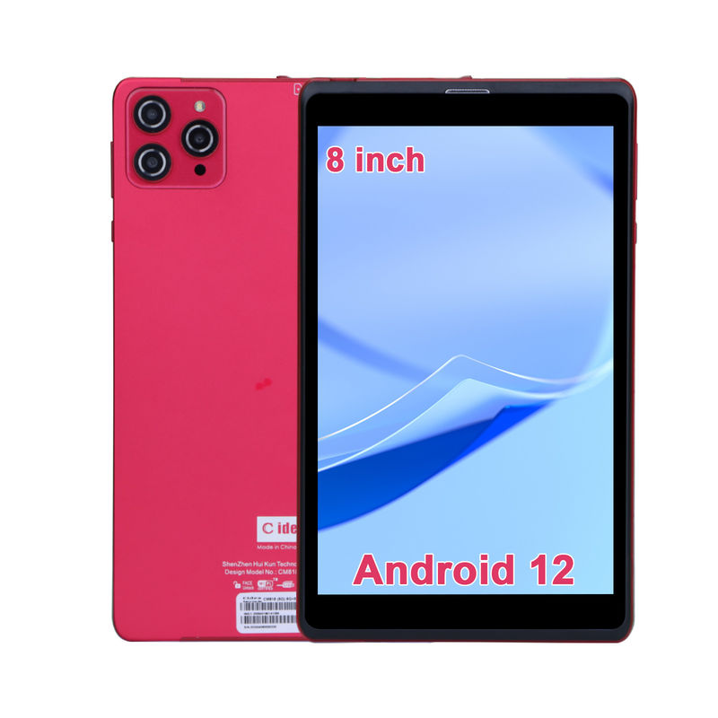सी आइडिया 8 इंच एंड्रॉयड 12 टैबलेट 8 जीबी रैम 512 जीबी रोम 8000mAh बैटरी 5+8MP छात्र के लिए कैमरा सिम समर्थन के साथ CM818-लाल