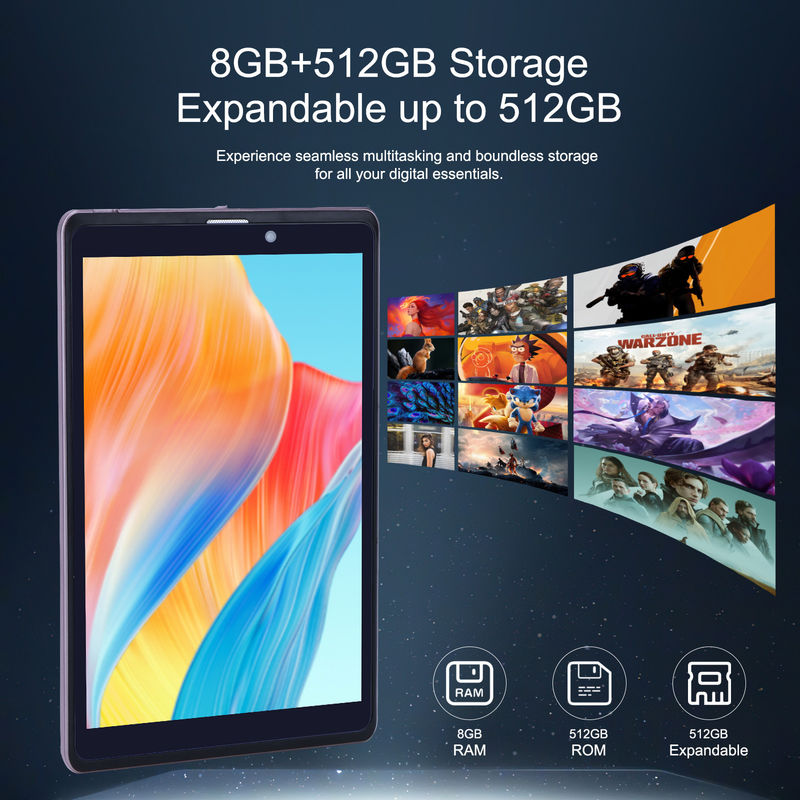सी आइडिया 8 इंच एंड्रॉयड 12 टैबलेट 8000mAh बैटरी 5MP+8MP कैमरा 8GB रैम 512GB रोम शिक्षा सीखने के लिए CM818-गुलाबी