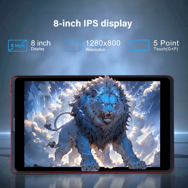 सी आइडिया 8 इंच एंड्रॉयड 12 टैबलेट 8GB रैम 512GB रोम 8000mAh बैटरी 5+8MP कैमरा किशोरों के लिए सिम समर्थन के साथ CM818-लाल