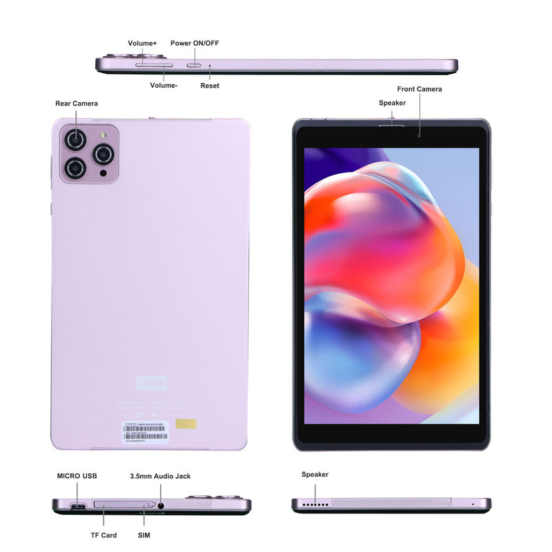 सी आइडिया 8 इंच एंड्रॉयड 12 टैबलेट 8000mAh बैटरी 5+8MP कैमरा 8GB रैम 512GB शिक्षा सीखने के लिए रोम CM818-गुलाबी