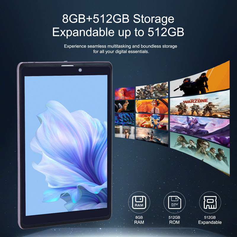 सी आइडिया 8 इंच एंड्रॉयड 12 टैबलेट 8000mAh बैटरी 5+8MP कैमरा 8GB रैम 512GB शिक्षा सीखने के लिए रोम CM818-गुलाबी