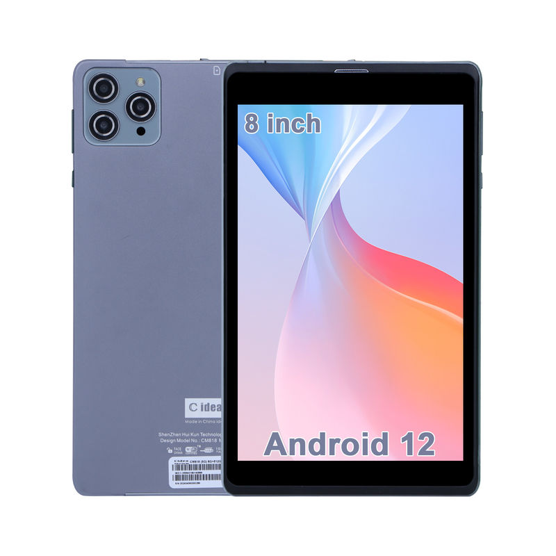 सी आइडिया एंड्रॉयड टैबलेट पीसी ड्यूल कैमरा 8 इंच 1280x800 IPS HD डिस्प्ले एंड्रॉयड 12 टैबलेट छात्र के लिए CM818-ग्रे