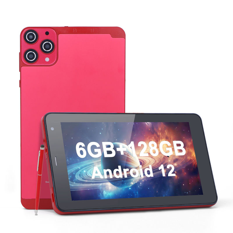 सी आइडिया वाईफाई 5जी टैबलेट 7 इंच टैबलेट 6+128GB क्वाड कोर टच स्क्रीन फॉर एजुकेशन CM515(लाल)