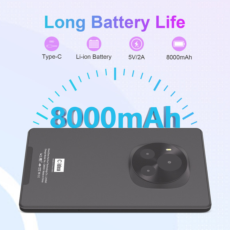 सी आइडिया एंड्रॉयड टैबलेट 800x1280 आईपीएस स्क्रीन स्मार्ट टैबलेट पीसी सिम के साथ शिक्षा के लिए CM935 काला