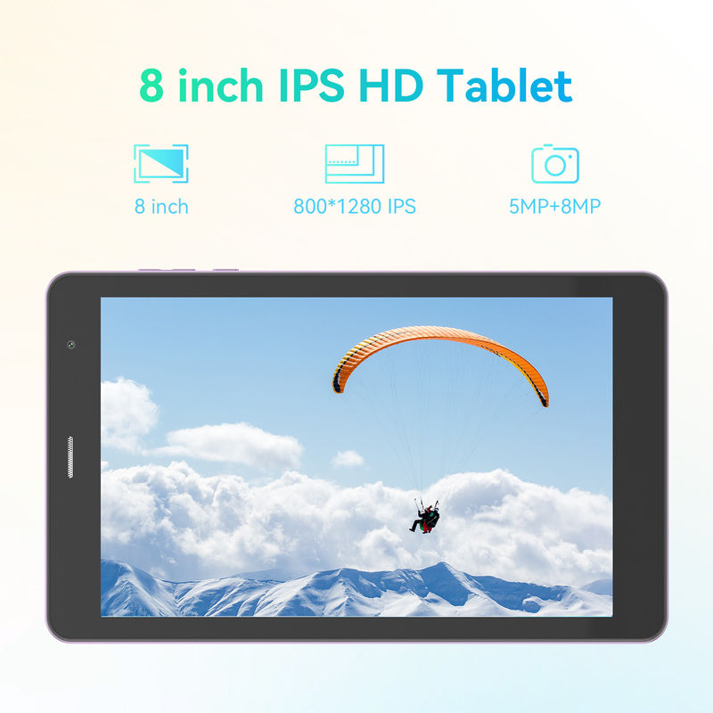 सी आइडिया 8 इंच 8+512GB 8000mah 5+8MP डुअल कैमरा एंड्रॉयड टैबलेट पीसी सिम के साथ छात्रों के लिए CM828 बैंगनी