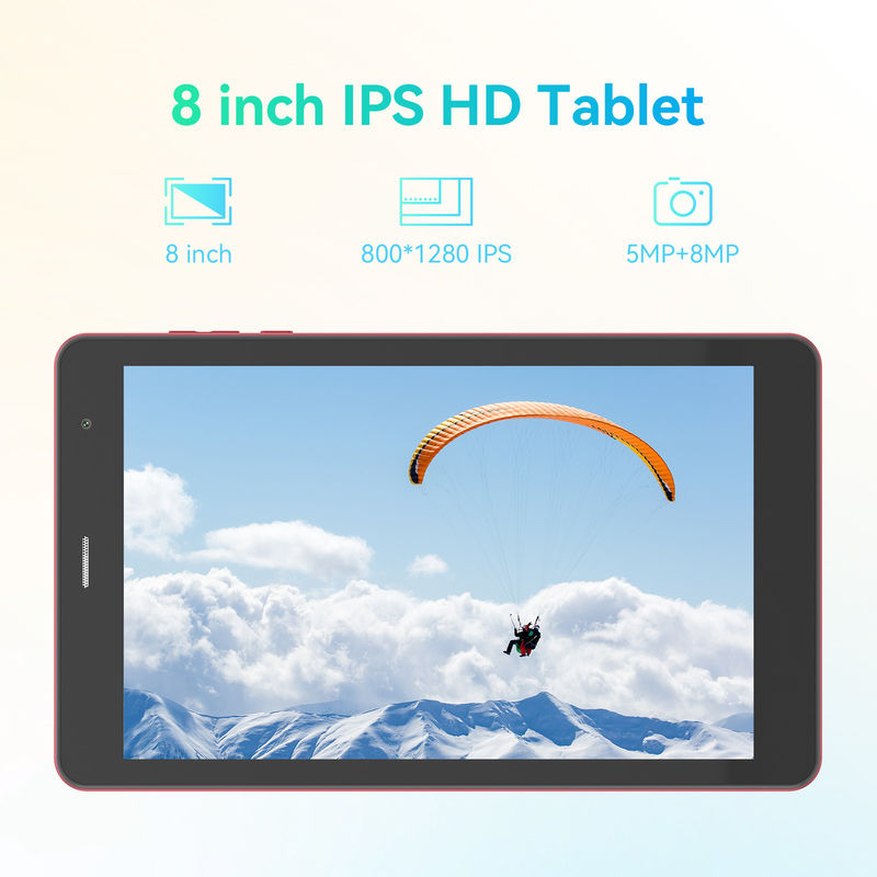 सी आइडिया फैक्ट्री 8 इंच 800*1280hd आईपीएस टचस्क्रीन 8+512GB 8000mah डुअल कैमरा एंड्रॉयड टैबलेट पीसी सिम के साथ छात्रों के लिए सीएम 828 लाल