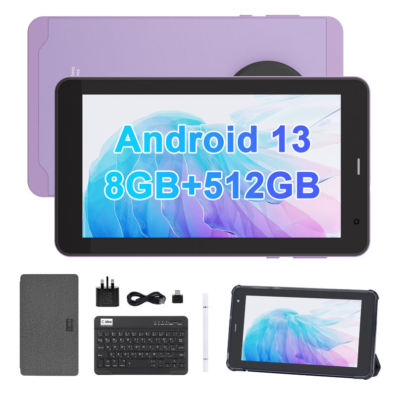 सी आइडिया एंड्रॉयड 13 6000mAh के साथ 7 इंच टैबलेट शैक्षिक टैबलेट पीसी CM518 प्रो पर्पल