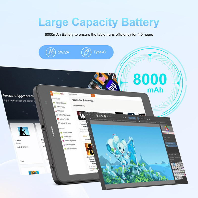 सी आइडिया 5जी वाईफाई टैबलेट फॉर स्टूडेंट्स सिम सपोर्ट के साथ 8 इंच टैबलेट पीसी CM817Pro max