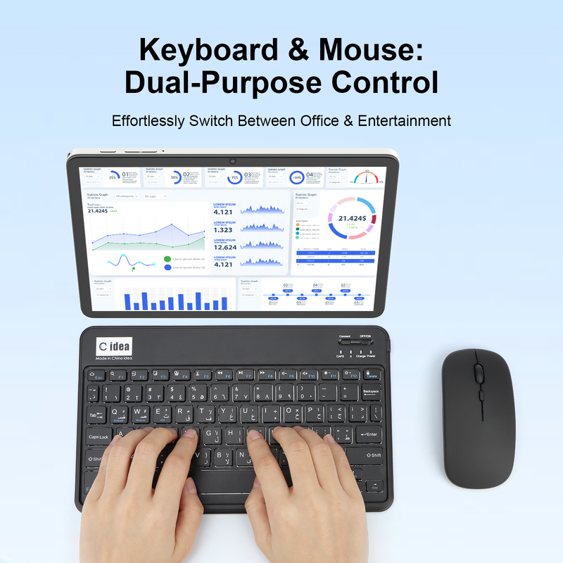 सी आइडिया 10.1 इंच सिम टैबलेट वाईफाई एंड्रॉइड टैबलेट स्टाइलस पेन के साथ CM8800plus सिल्वर