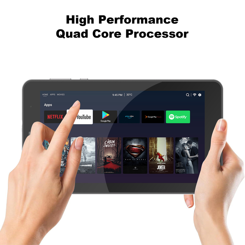 C आइडिया 7 इंच वाईफाई टैबलेट केस के साथ 8+256GB स्टोरेज क्वाड कोर प्रोसेसर 600x1024 IPS टचस्क्रीन CM516 सिल्वर