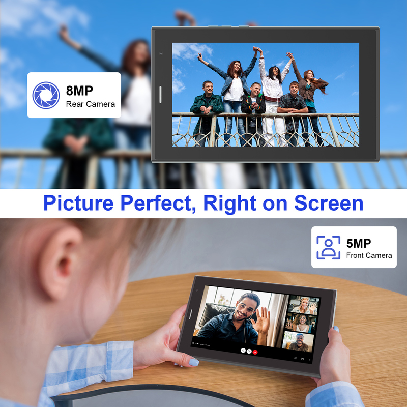 सी आइडिया 7 इंच वाईफाई टैबलेट केस के साथ 8+256GB स्टोरेज क्वाड कोर प्रोसेसर 600x1024 IPS टचस्क्रीन CM524 हरा