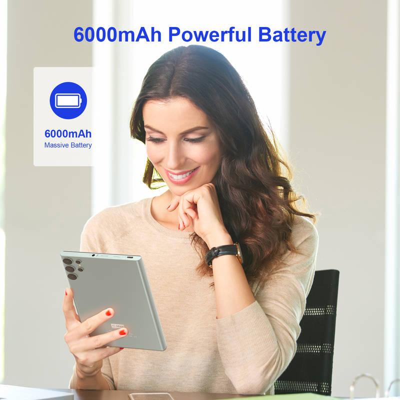 सी आइडिया 7 इंच वाईफाई टैबलेट केस के साथ 8+256GB स्टोरेज क्वाड कोर प्रोसेसर 600x1024 IPS टचस्क्रीन CM524 हरा