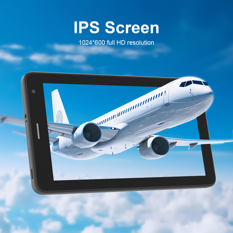 C आइडिया 7 इंच वाईफाई टैबलेट केस के साथ 8+256GB स्टोरेज क्वाड कोर प्रोसेसर 600x1024 IPS टचस्क्रीन CM528 काला