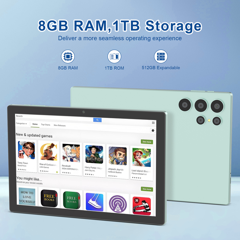 सी आइडिया 10.1 इंच एंड्रॉयड वाईफाई टच स्क्रीन टैबलेट पीसी 5G लेट कीबोर्ड CM8900plus के साथ