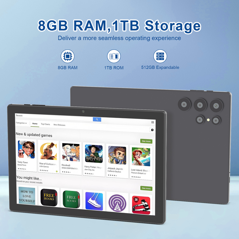 सी आइडिया 10.1 इंच एंड्रॉयड वाईफाई टच स्क्रीन टैबलेट पीसी 5G लेट कीबोर्ड CM8900plus के साथ