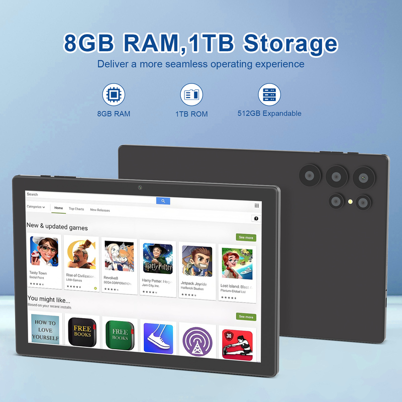 सी आइडिया 10.1 इंच एंड्रॉयड वाईफाई टच स्क्रीन टैबलेट पीसी 5G लेट कीबोर्ड CM8900plus के साथ