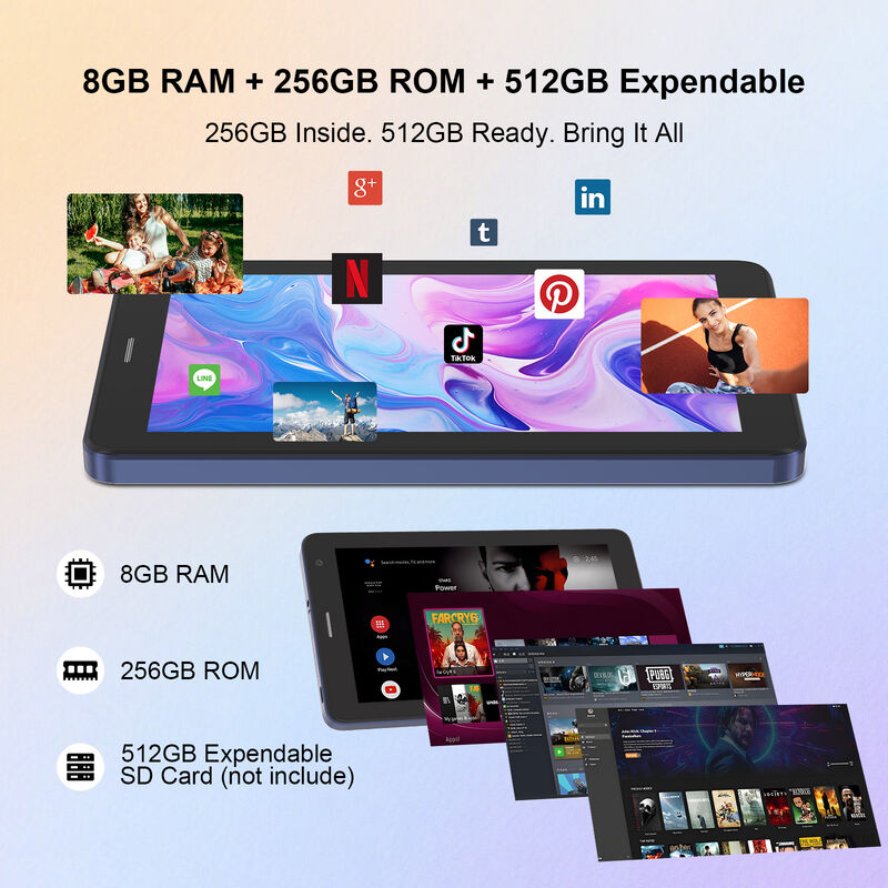 सी आइडिया 7 इंच एंड्रॉयड स्मार्ट टैबलेट 8+256GB 8*कोर्टेक्सटीएम-ए53 वाईफाई टैबलेट एचडी टच स्क्रीन CM517 एयर