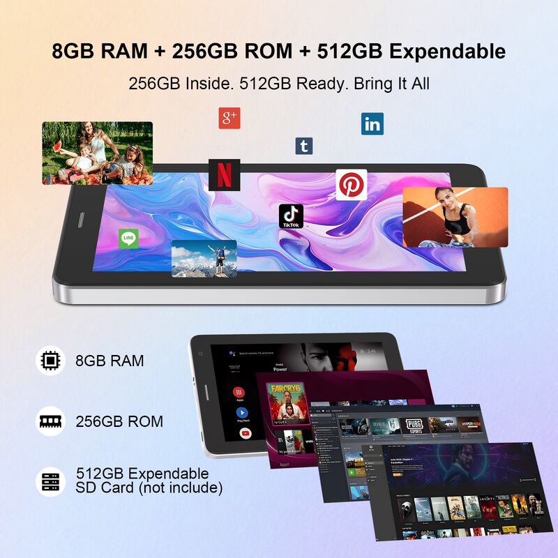 सी आइडिया 7 इंच एंड्रॉयड स्मार्ट टैबलेट 8+256GB 8*कोर्टेक्सटीएम-ए53 वाईफाई टैबलेट एचडी टच स्क्रीन CM517 एयर